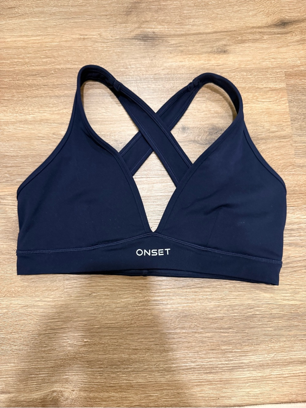 Onset Women's Navy Cross-Back Sports Bra
